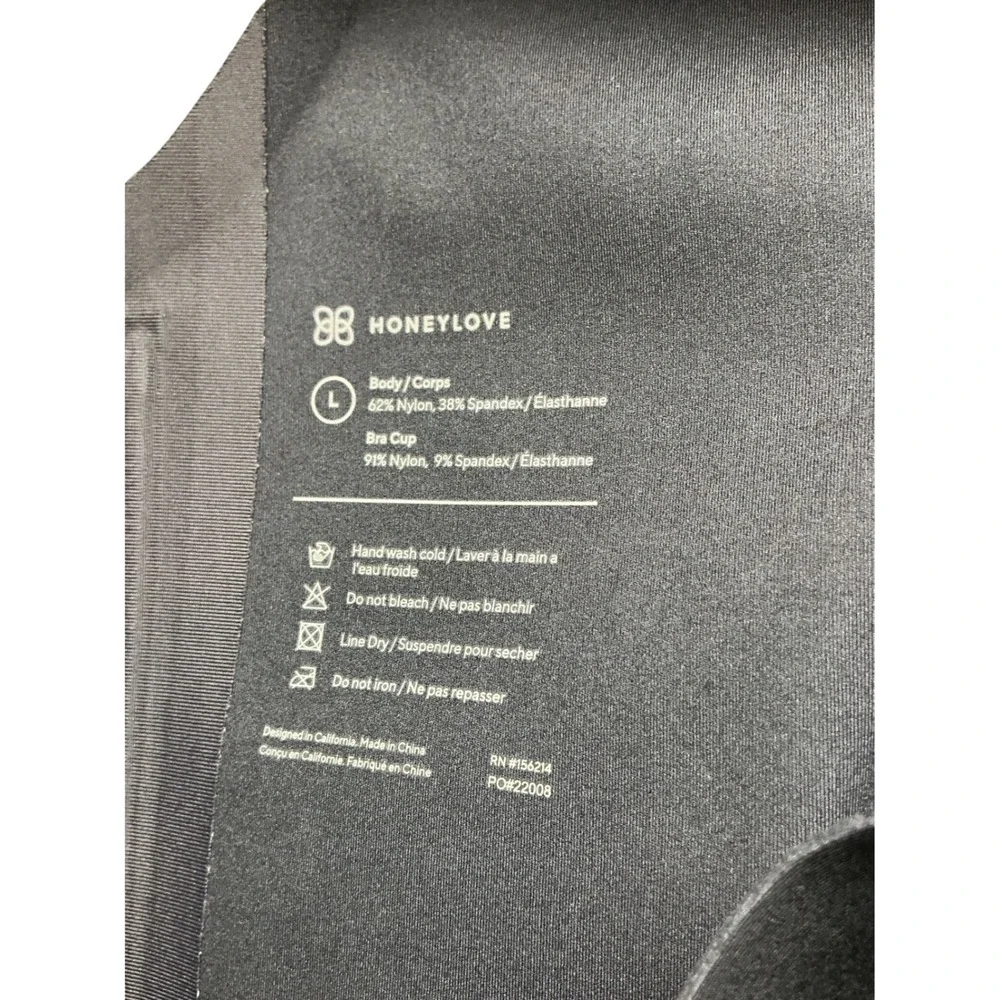 Honeylove LiftWear Cami Onyx Black Supportive Smoothing Tank Top Size L - Picture 5 of 9